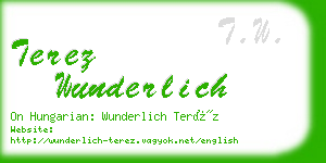 terez wunderlich business card